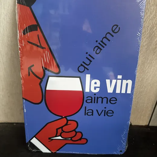 PLAQUE DECORATIVE LE VIN