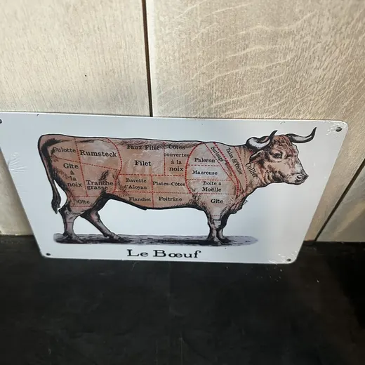 PLAQUE DECORATIVE LE BOEUF