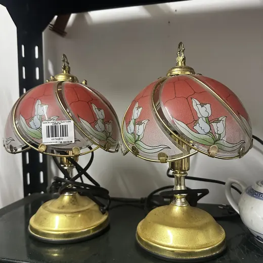 PAIRE DE LAMPE TACTILES TULIPE ANNEE 80