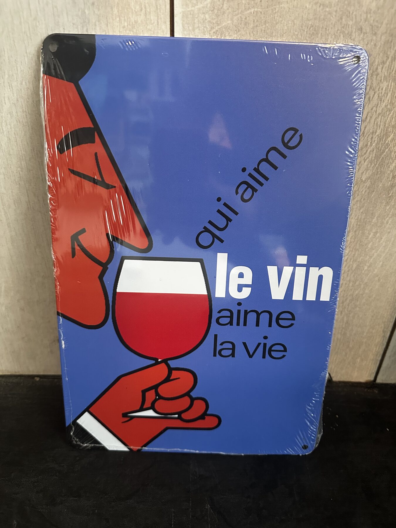 PLAQUE DECORATIVE LE VIN