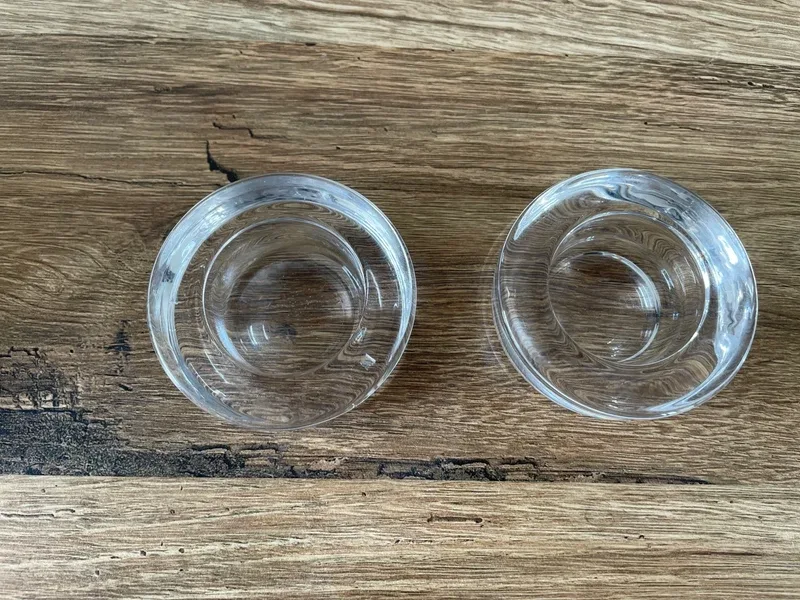Lot de 2 bougeoirs plats