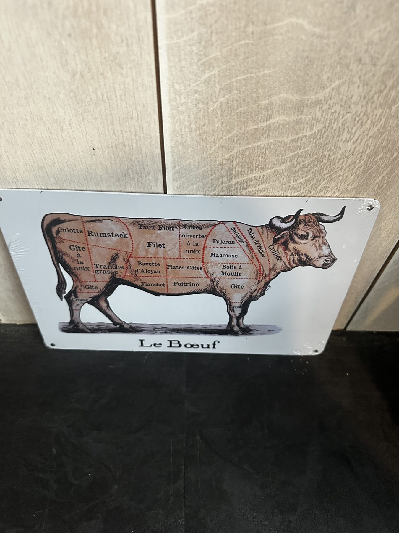 PLAQUE DECORATIVE LE BOEUF