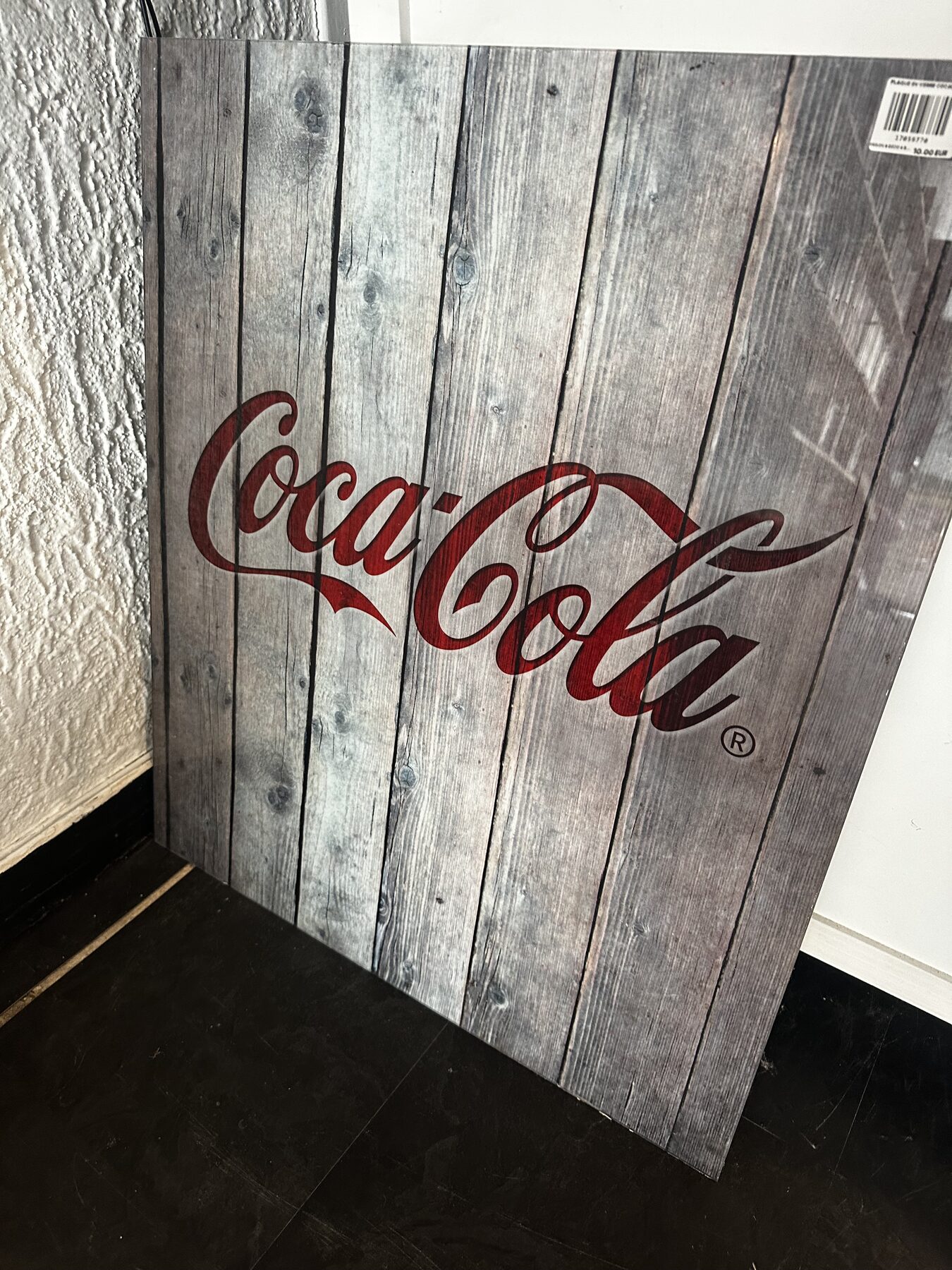 PLAQUE EN VERRE COCACOLA