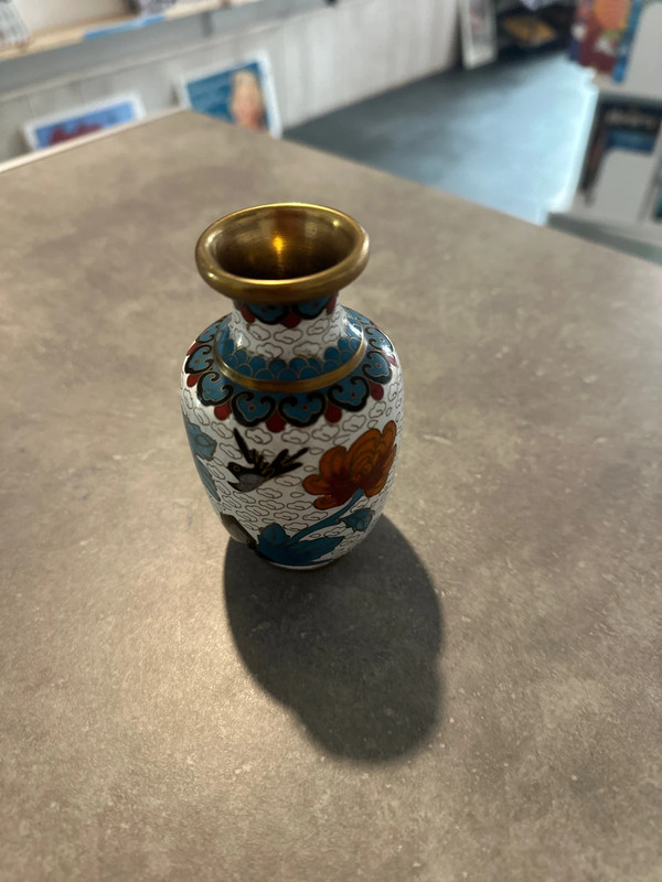 Mini vase style japonais cloisonné