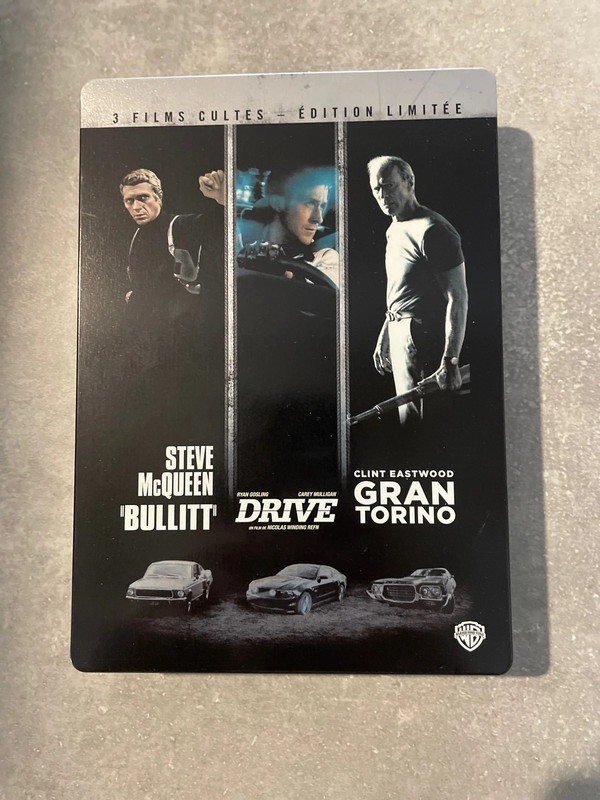 Coffret steelbook bullitt drive gran torino dvd