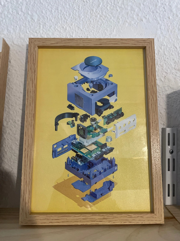 Cadre gamecube vue éclatée
